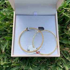 Sterling silver 18 karat gold plated hoops